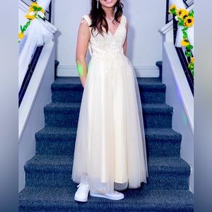 Like New Yellow A-line Dress with Embellishment. Worn for one hour.